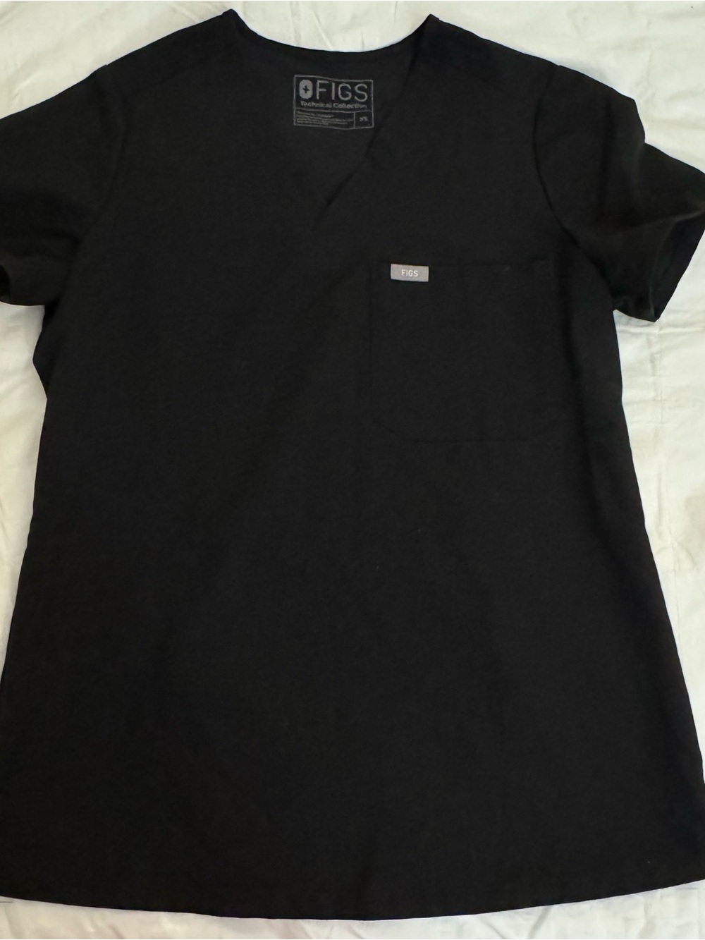 Women’s Figs Scrubs Top Size XS Black